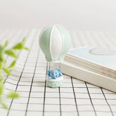 2808TA New Resin Mini Cute Hot Air Balloon Rabbit And Elephant Statue Decoration Sculpture Home Office Desk Ornament Toy Gift